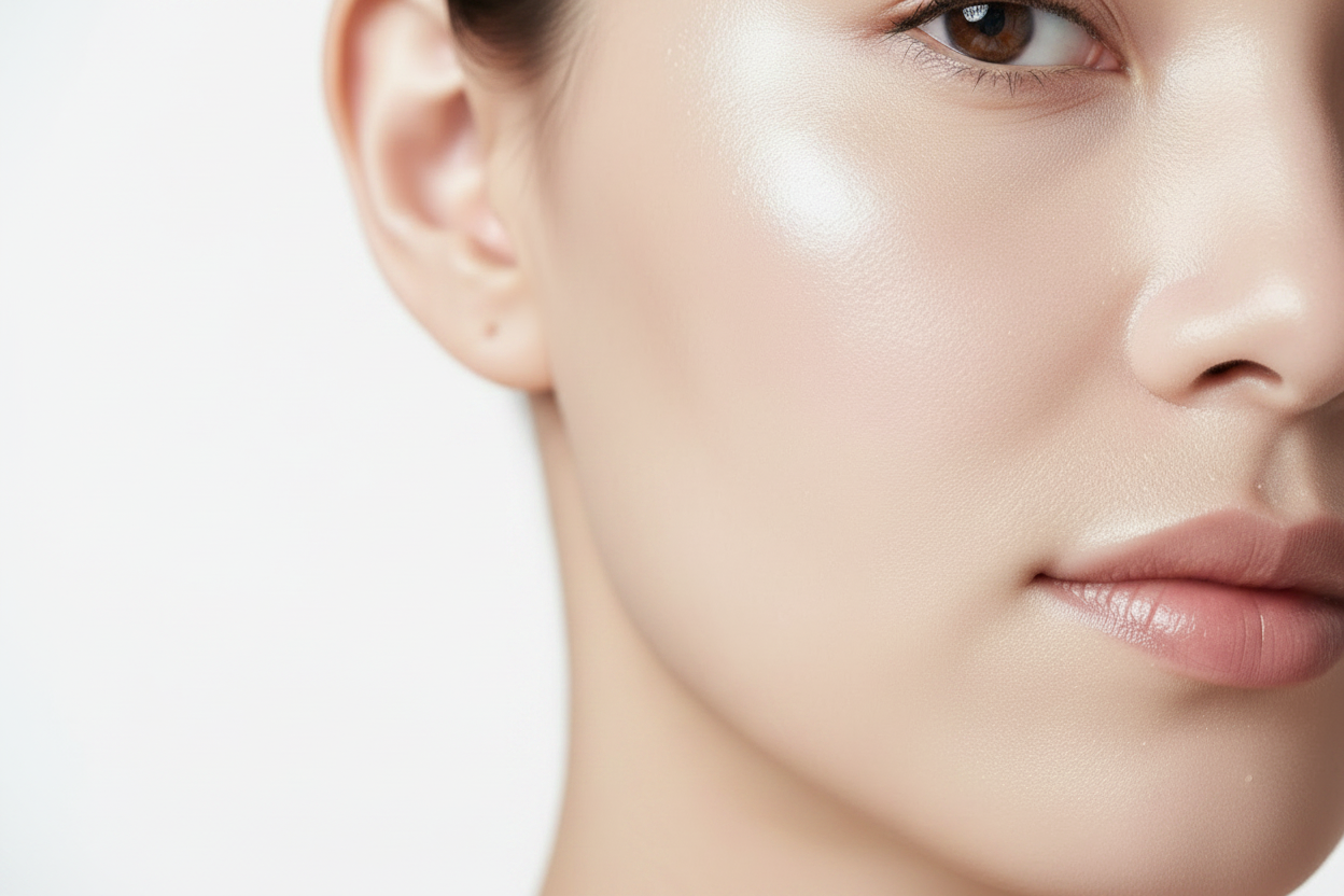 Woman with healthy, glowing skin representing a strong skin barrier